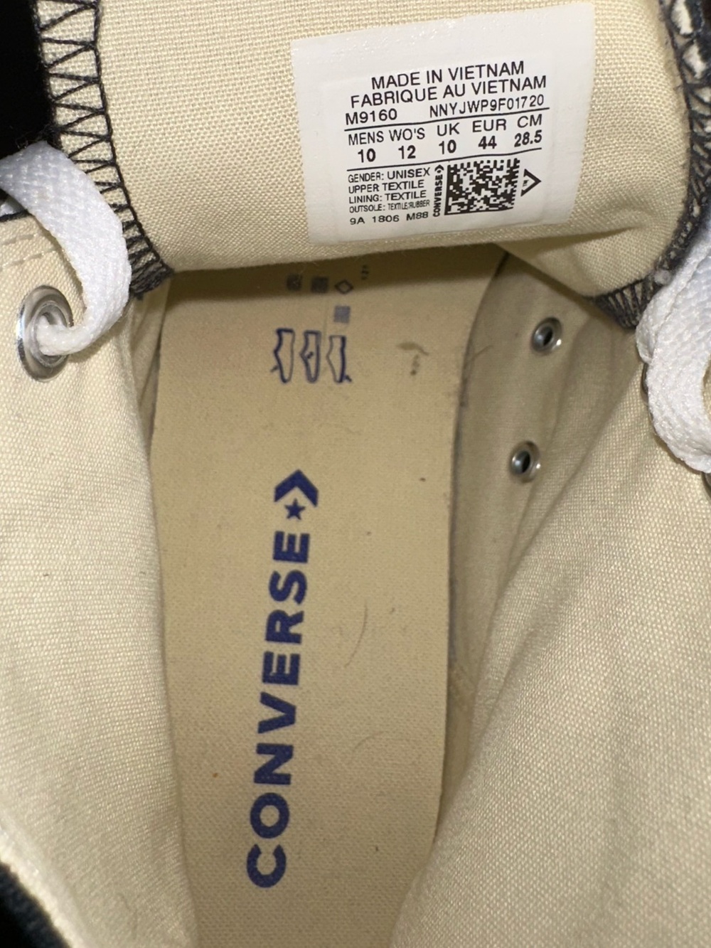 Converse Low-Top Sneaker in Cream with Blue Logo